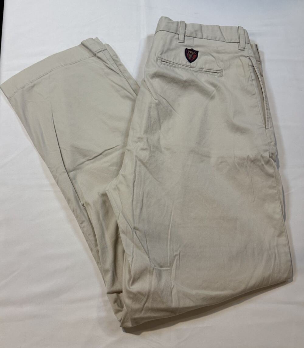 Polo Ralph Lauren Men's Dress Pants Size 34 Khaki Preppy Old Money Classy